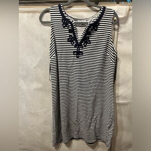 Charter Club navy & white sun dress